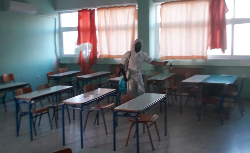 ΔΗΜΟΣ ΜΑΡΑΘΩΝΟΣ: Πραγματοποιήθηκε γενική απολύμανση στο 1ο Λύκειο Νέας Μάκρης