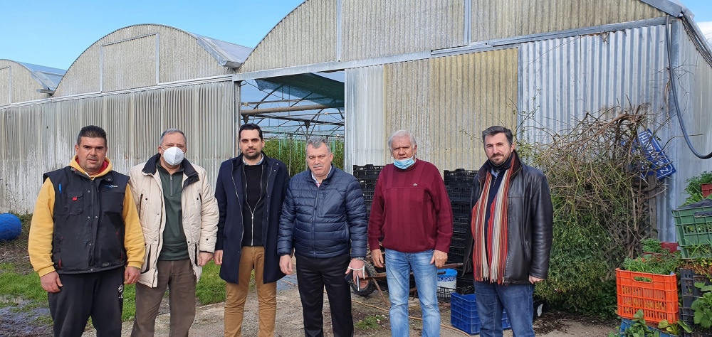 Κλιμάκιο του ΠΑΣΟΚ-ΚΙΝΑΛ στα θερμοκήπια του Μαραθώνα