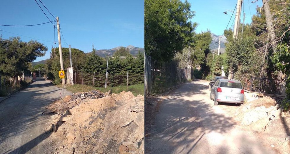 Ασφαλτόστρωνε - ασφαλτοξήλωνε στον Δήμο Μαραθώνα