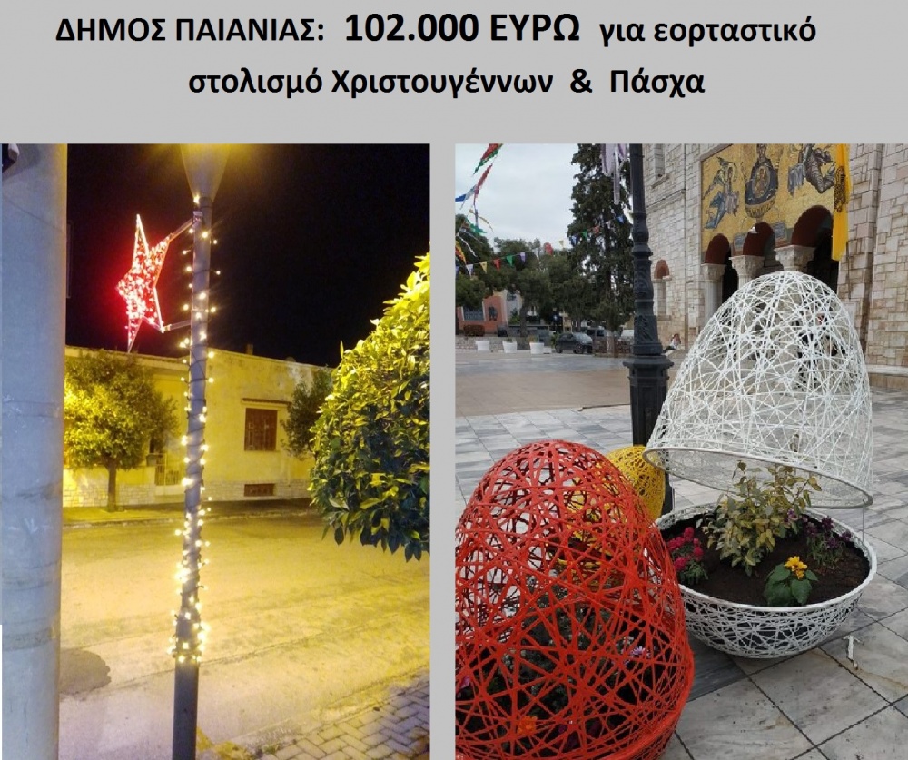 Οικονομικό Σκάνδαλο της Διοίκησης Μάδη: 102.000€ για Χριστουγεννιάτικο και Πασχαλινό Στολισμό