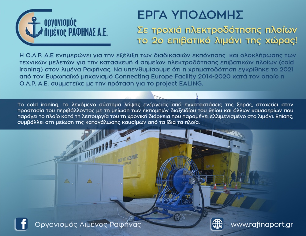 Έργα υποδομής από τον Οργανισμό Λιμένος Ραφήνας