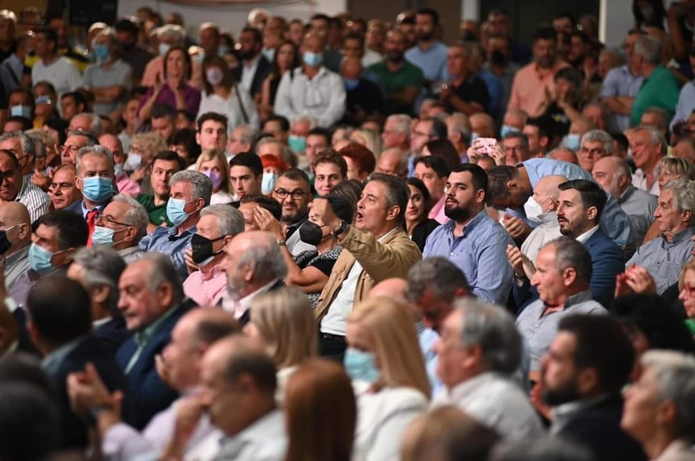 Ο Λάζαρος Καραούλης στην ομιλία του Νίκου Ανδρουλάκη στη ΔΕΘ 