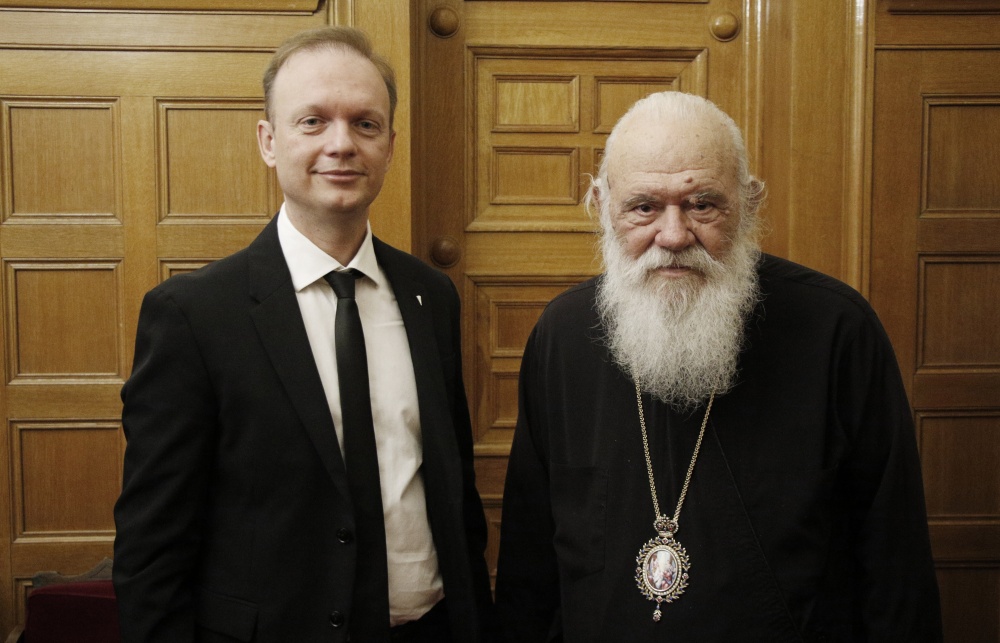 Επίσκεψη του Χρήστου Ξενοκώστα στον Αρχιεπίσκοπο Αθηνών και πάσης Ελλάδος