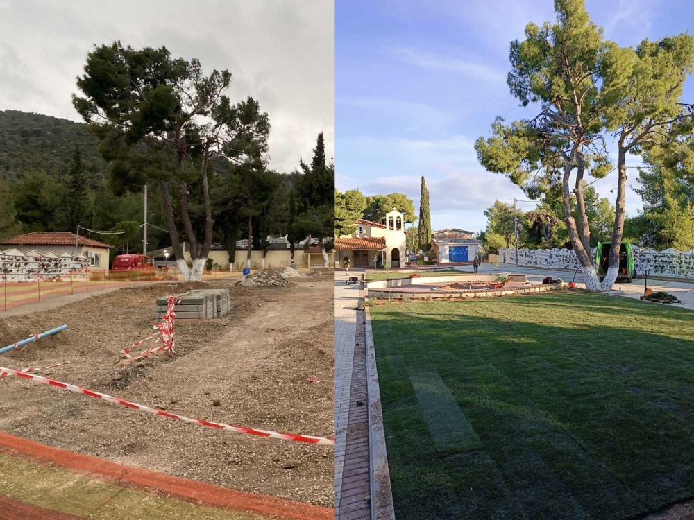 Δήμος Παιανίας: Ολοκληρώθηκε το έργο αποκατάστασης του κοιμητηρίου Γλυκών Νερών