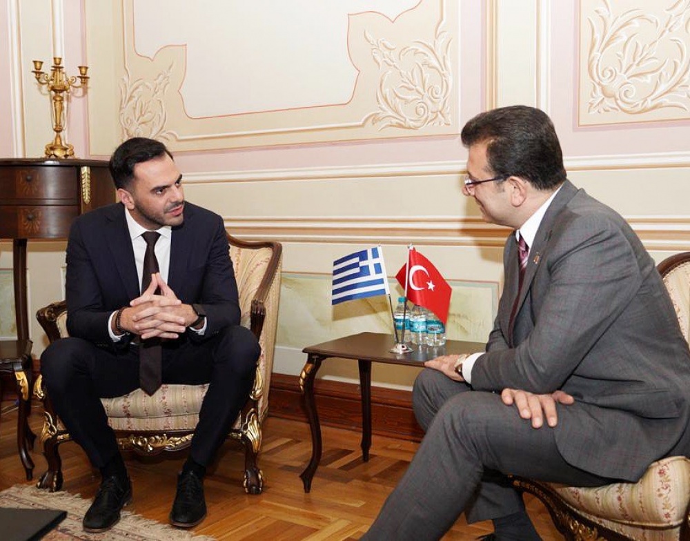 Συνάντηση του Μανώλη Χριστοδουλάκη με τον Δήμαρχο της Κωνσταντινούπολης Εκρέμ Ιμάμογλου