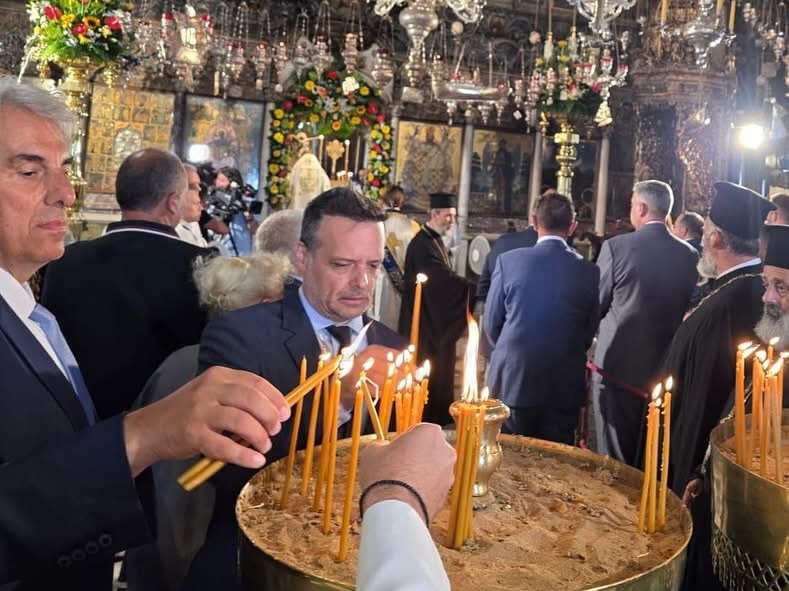 Στον εορτασμό της Παναγίας της Τήνου ο Χάρης Δούκας