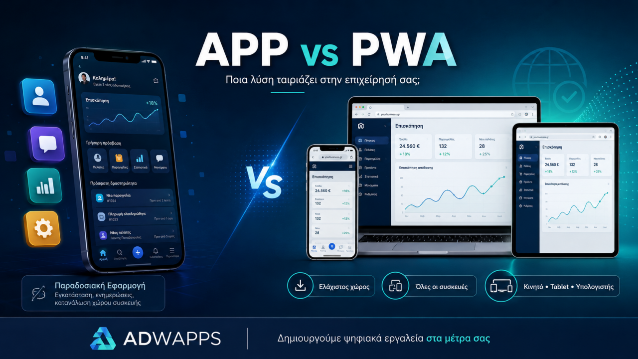App vs PWA: Ποια λύση χρειάζεται πραγματικά η επιχείρησή σας;